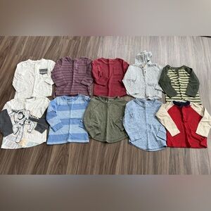 Kids 2T Long Sleeve Shirt Set - Assorted Colors